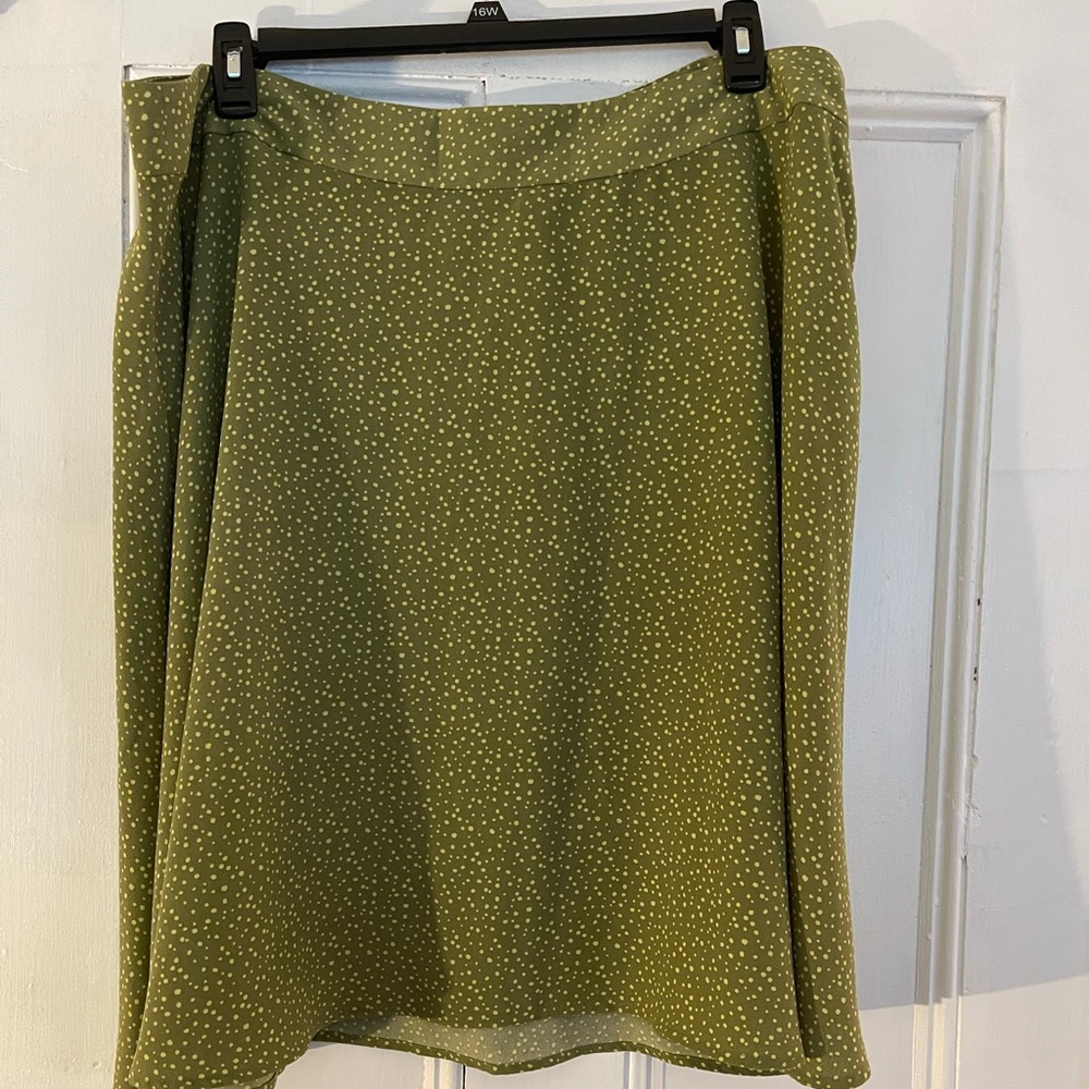 Cj banks green skirt with side zip size 22